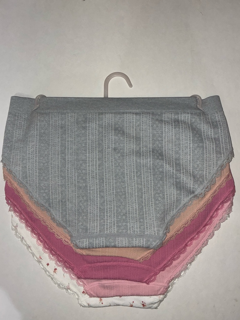Laura Ashley  L  5-Pack Bikini Undies in White, Pink, Gray, Peach, Rose - Picture 10 of 11